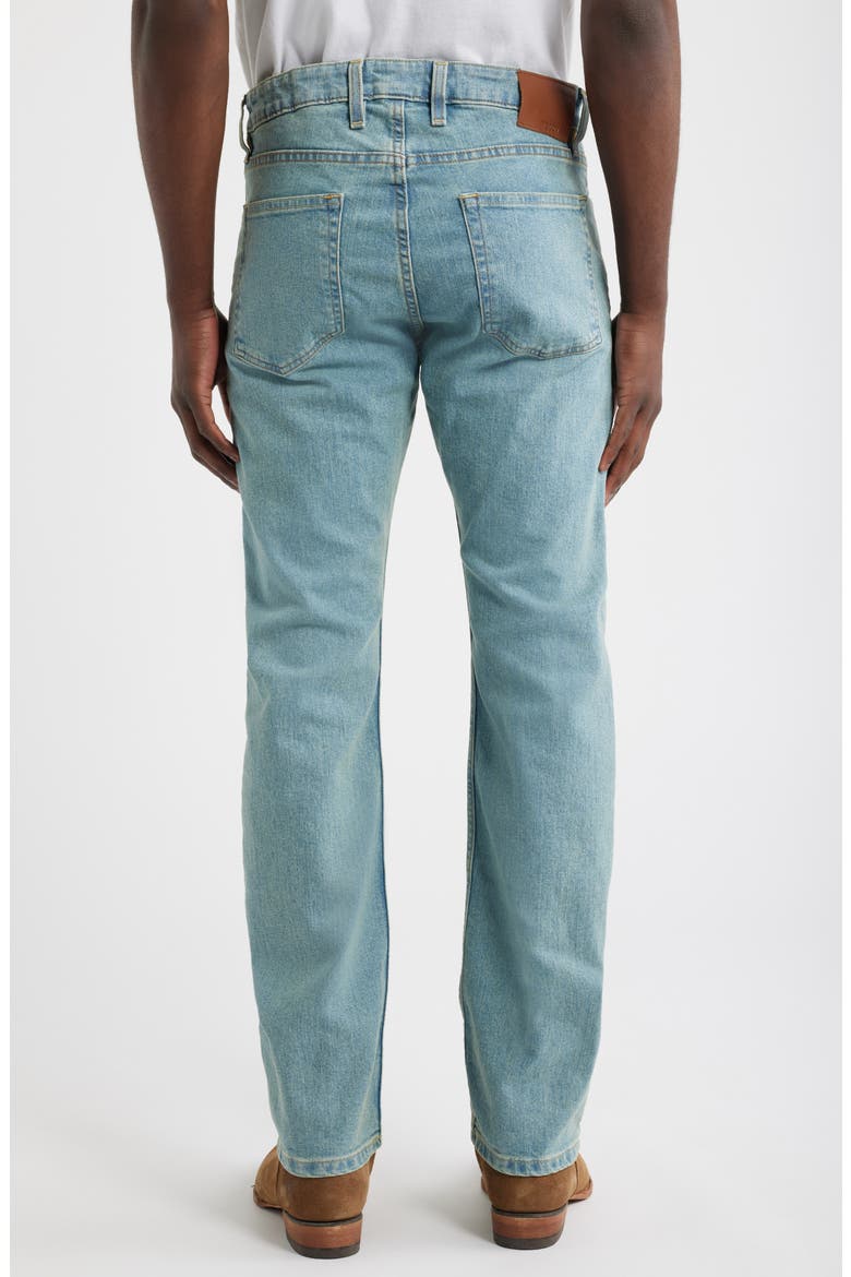 Slim Straight Stretch Denim Jeans, Alternate, color, LIGHT STONE WASH