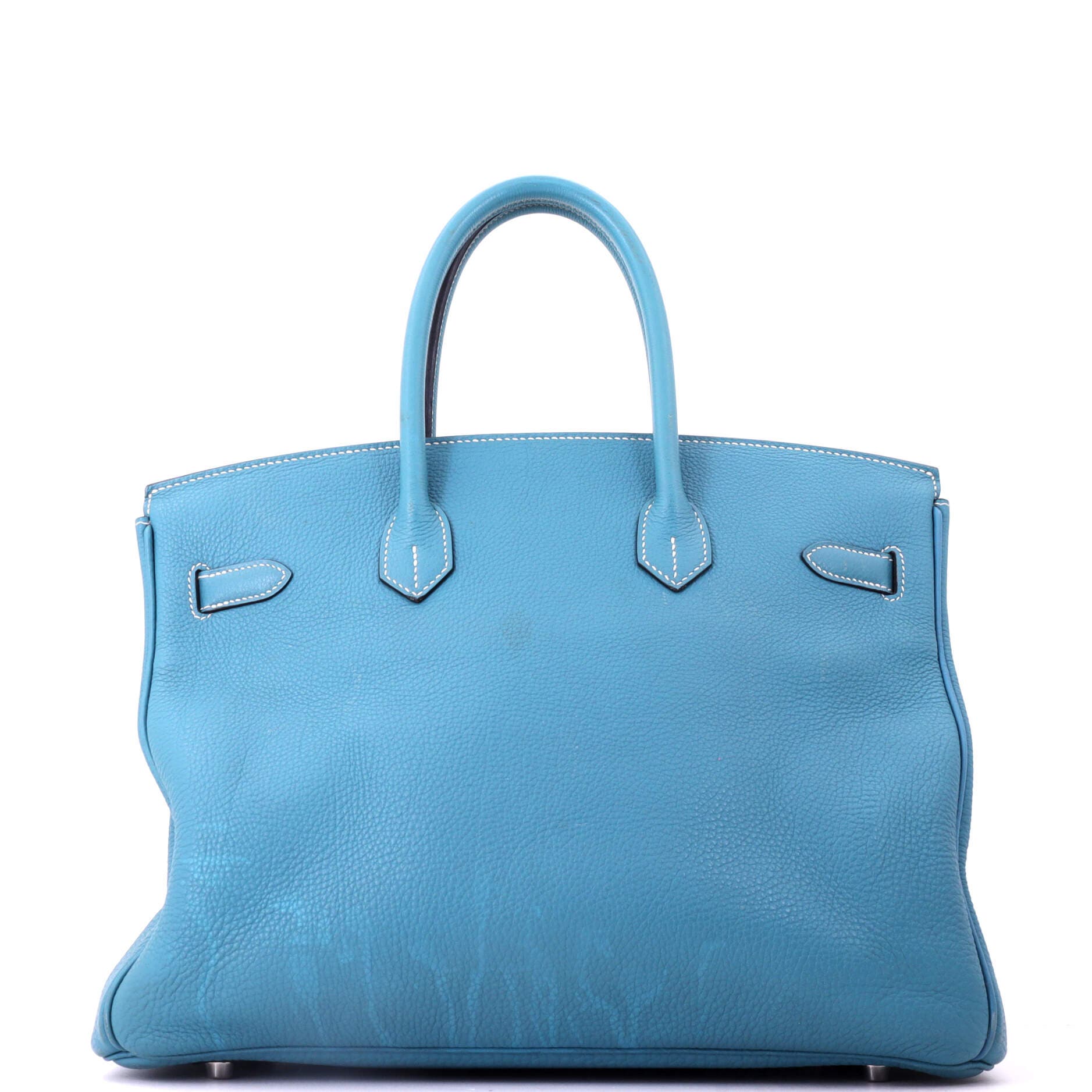 Birkin Handbag Blue Togo with Palladium Hardware 35, Alternate, color, Bleu Jean