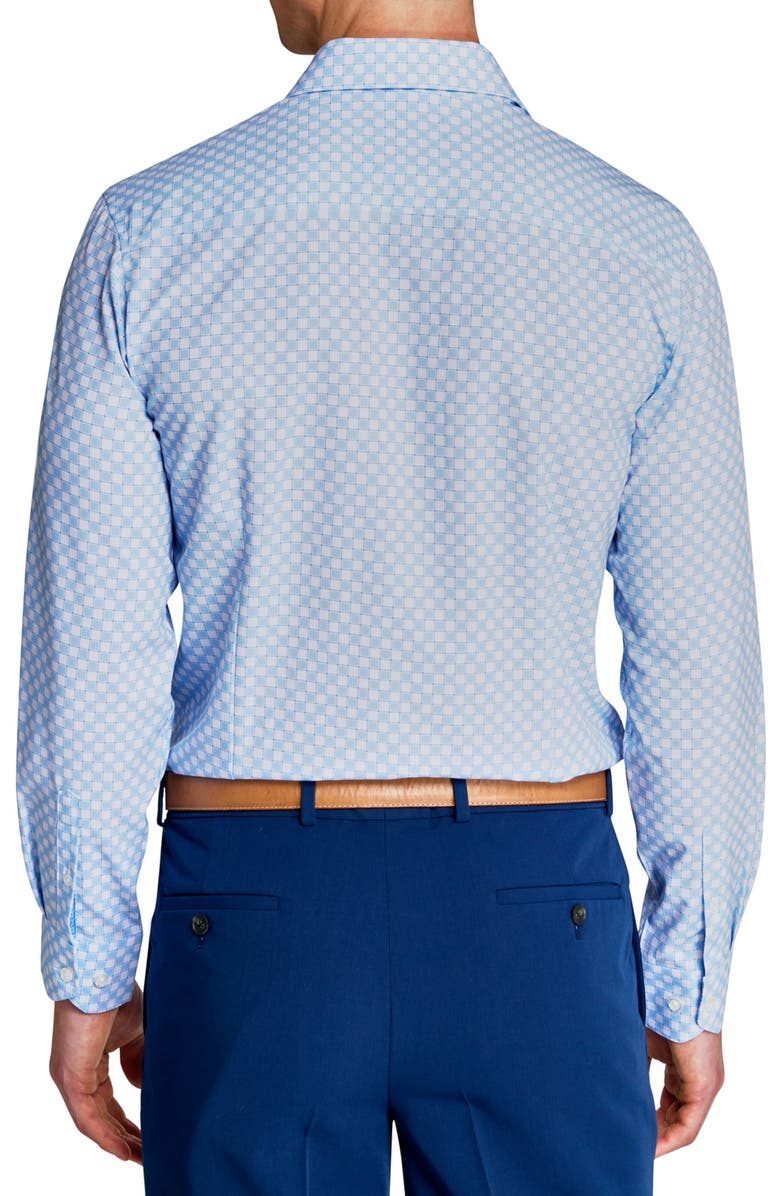 W.R.K Slim Fit Checker Print Performance Dress Shirt, Alternate, color, White/ Blue