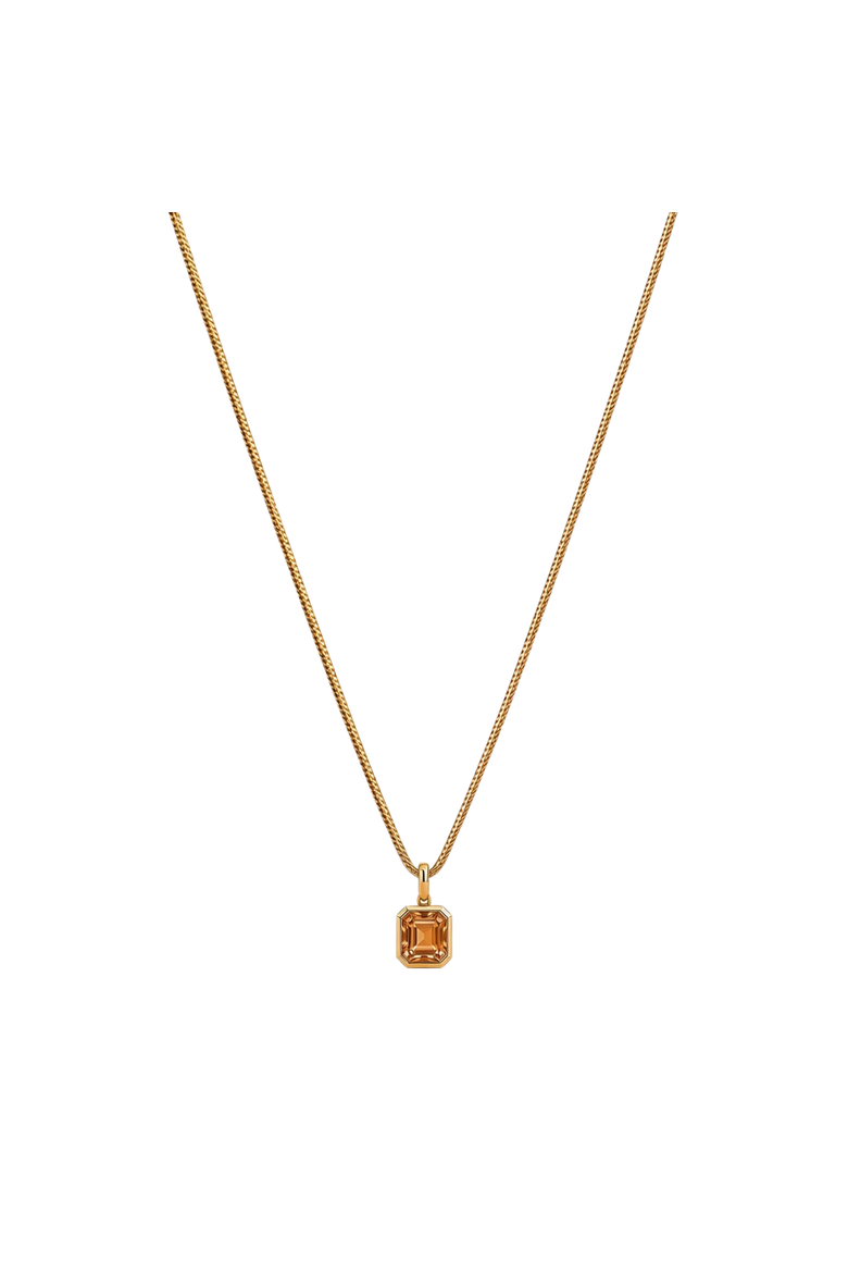 Birthday Signature Necklace, Main, color, November - Citrine