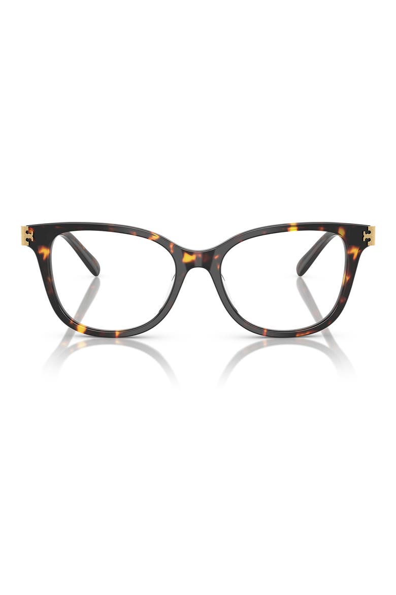 53mm Square Optical Glasses, Main, color, BROWN TORT