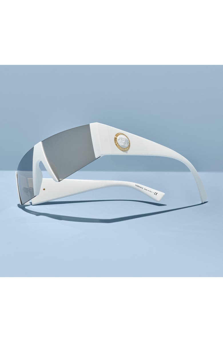 Versace Medusa 56mm Shield Sunglasses, Alternate, color,
