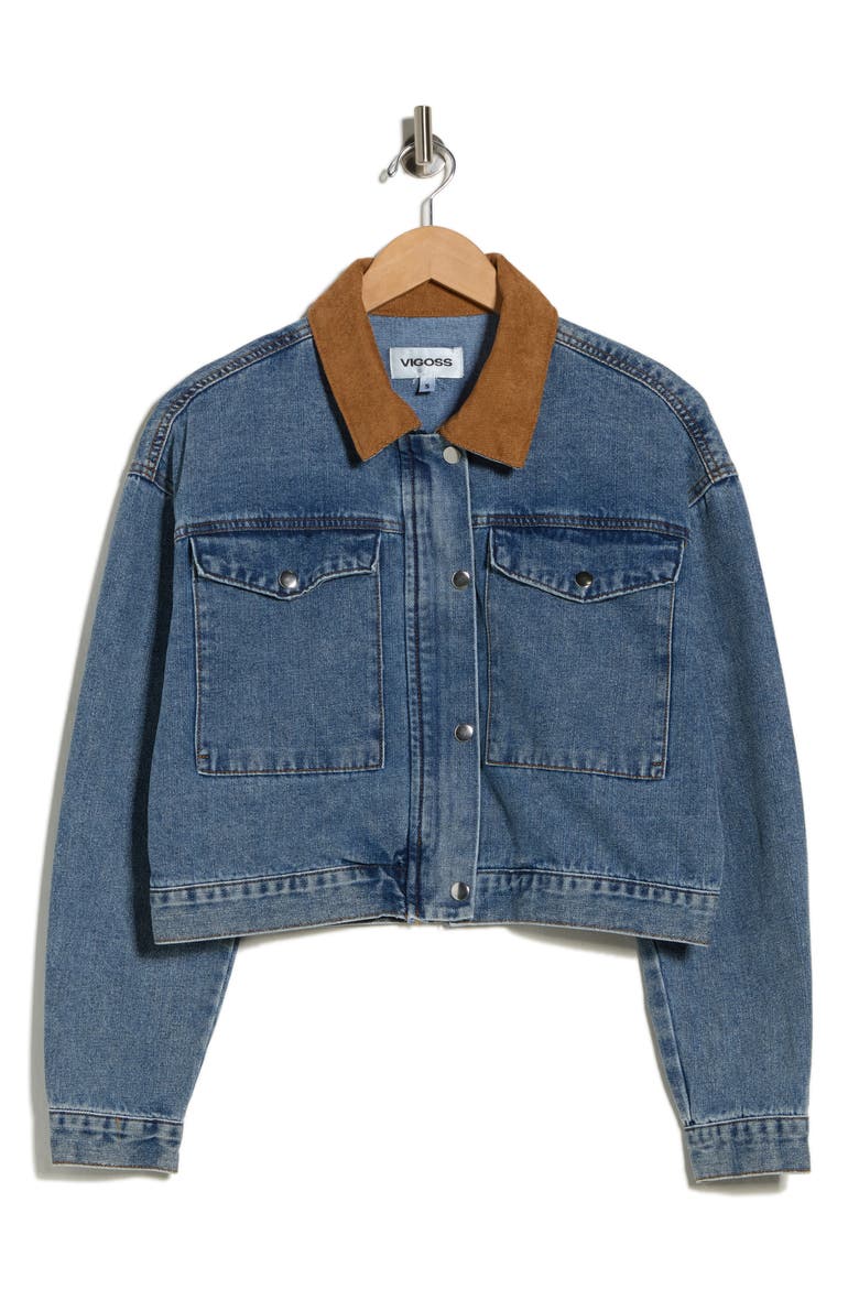 Denim Barn Jacket, Alternate, color, MEDIUM WASH