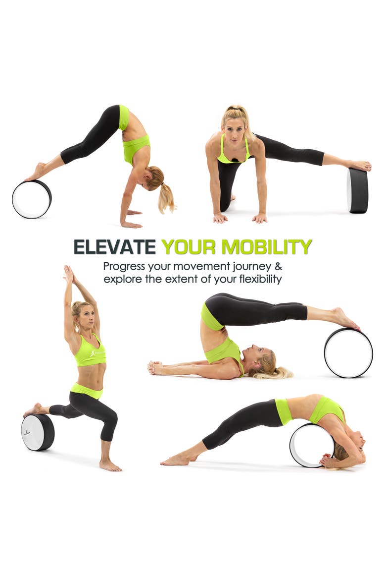 Yoga Wheel, Alternate, color, Black/White