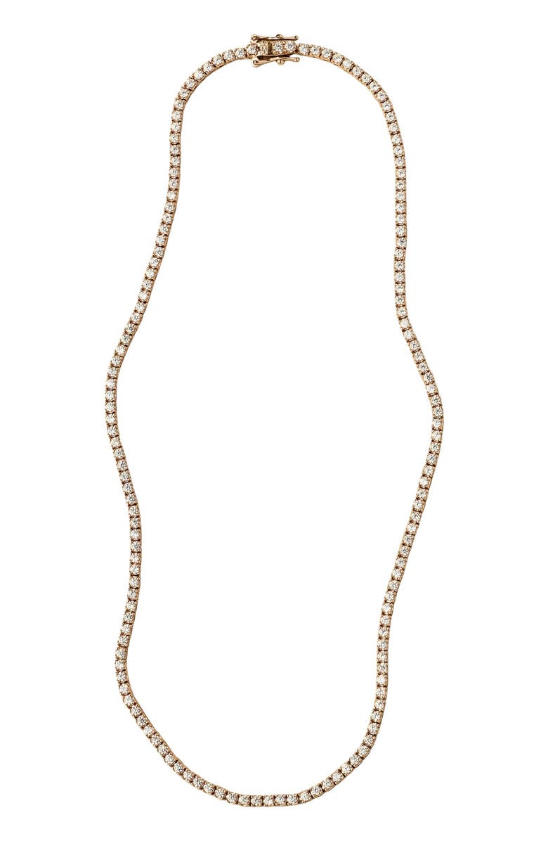 MADE BY MARY CZ Prong-Set Tennis Necklace, Main, color, Gold