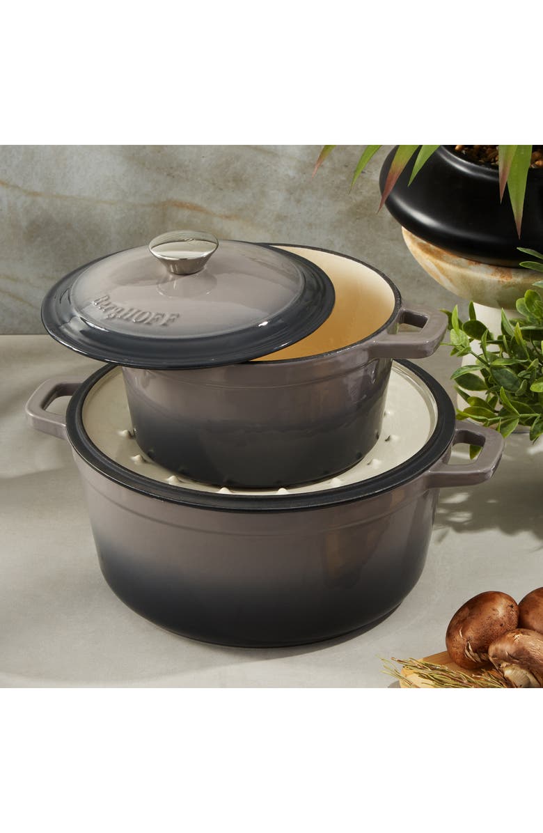 BergHOFF Neo Cast Iron 10-Piece Cookware Set, Alternate, color, Oyster