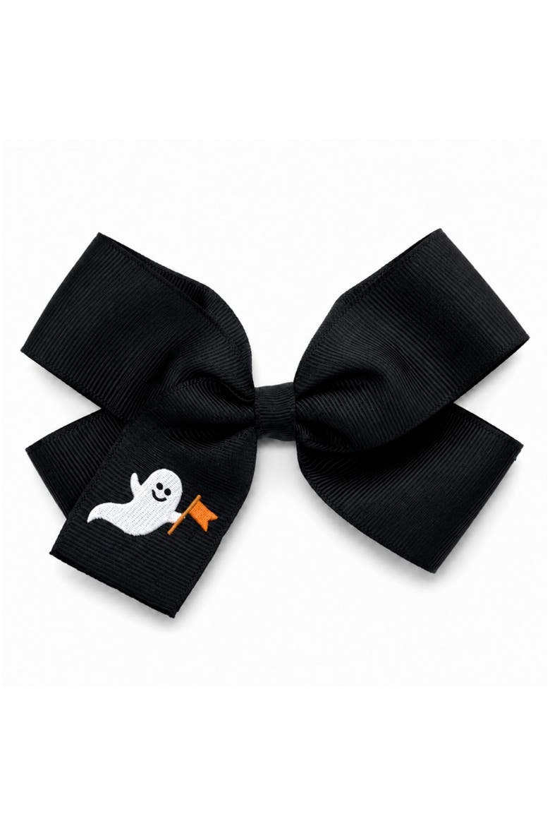 Ghost Halloween Hair Bow, Main, color, Black