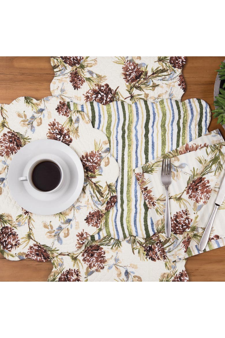 Cooper Pines Dining Table Runner, Alternate, color, Green