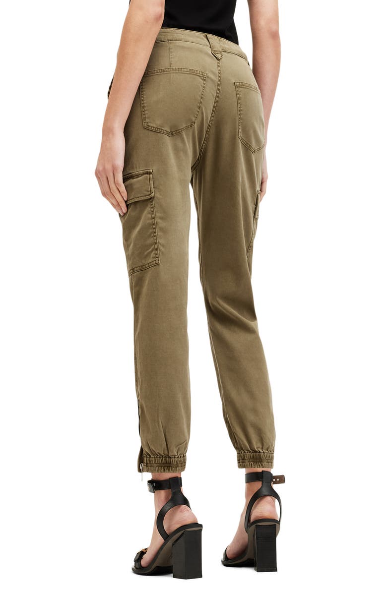 AllSaints Nola Slim Fit Cargo Pants, Alternate, color, Dark Khaki Green