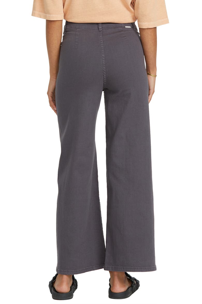 Free Spirit Stretch Cotton Crop Wide Leg Pants, Alternate, color, BLACK SANDS