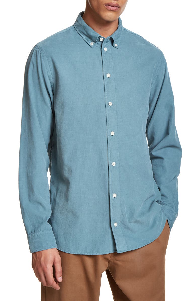 Wax London Bampton Button-Down Corduroy Shirt, Main, color, 