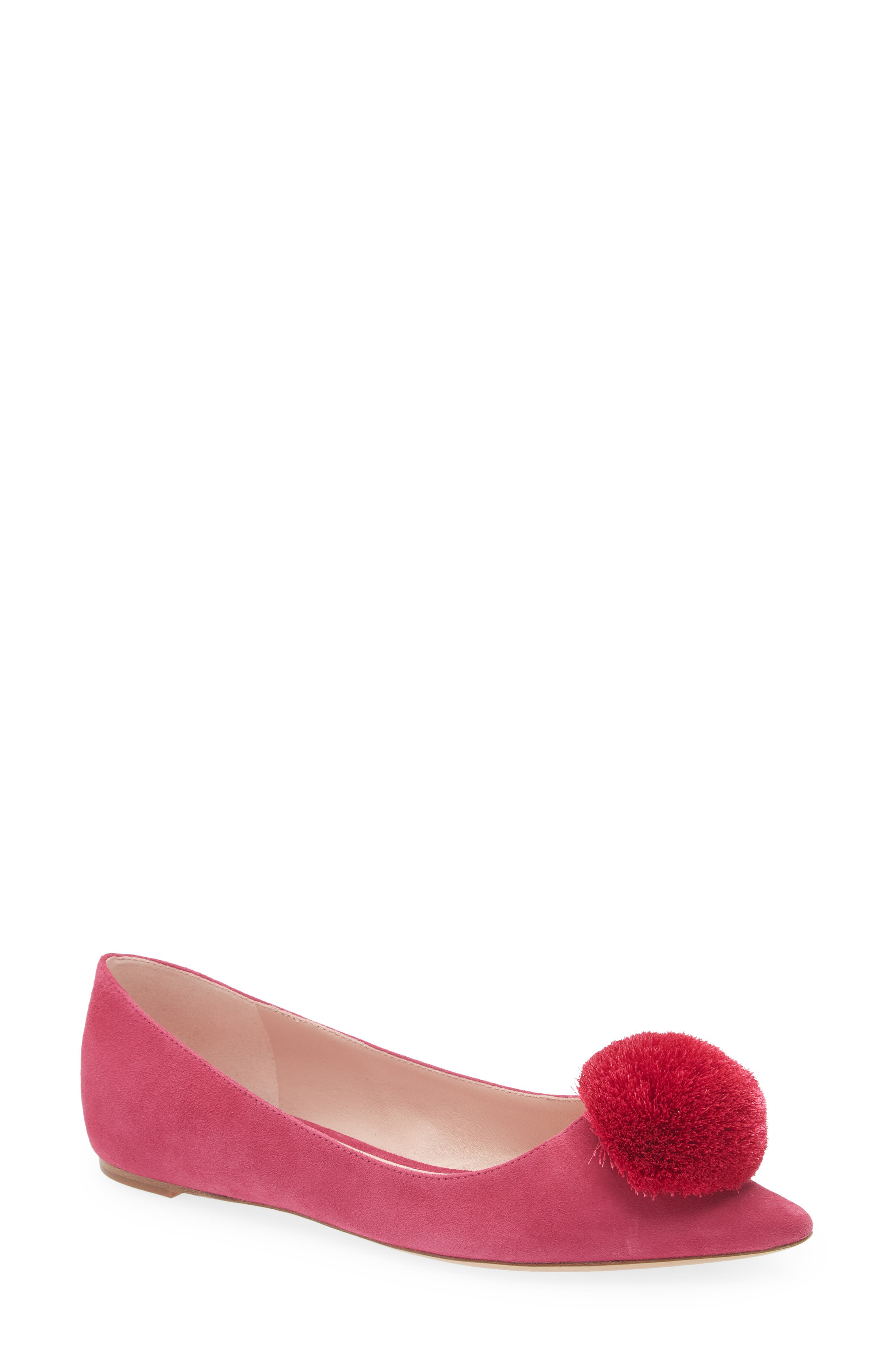 Kate Spade New York amour pom flat, Main, color, 