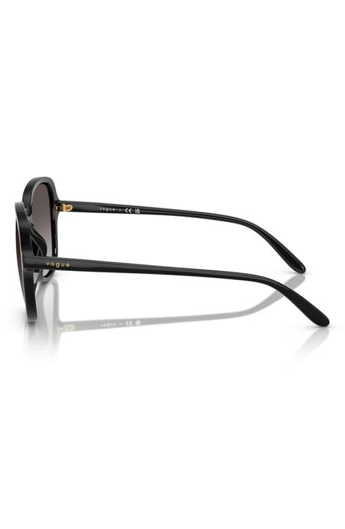 Vogue 53mm Polarized Square Sunglasses In Black