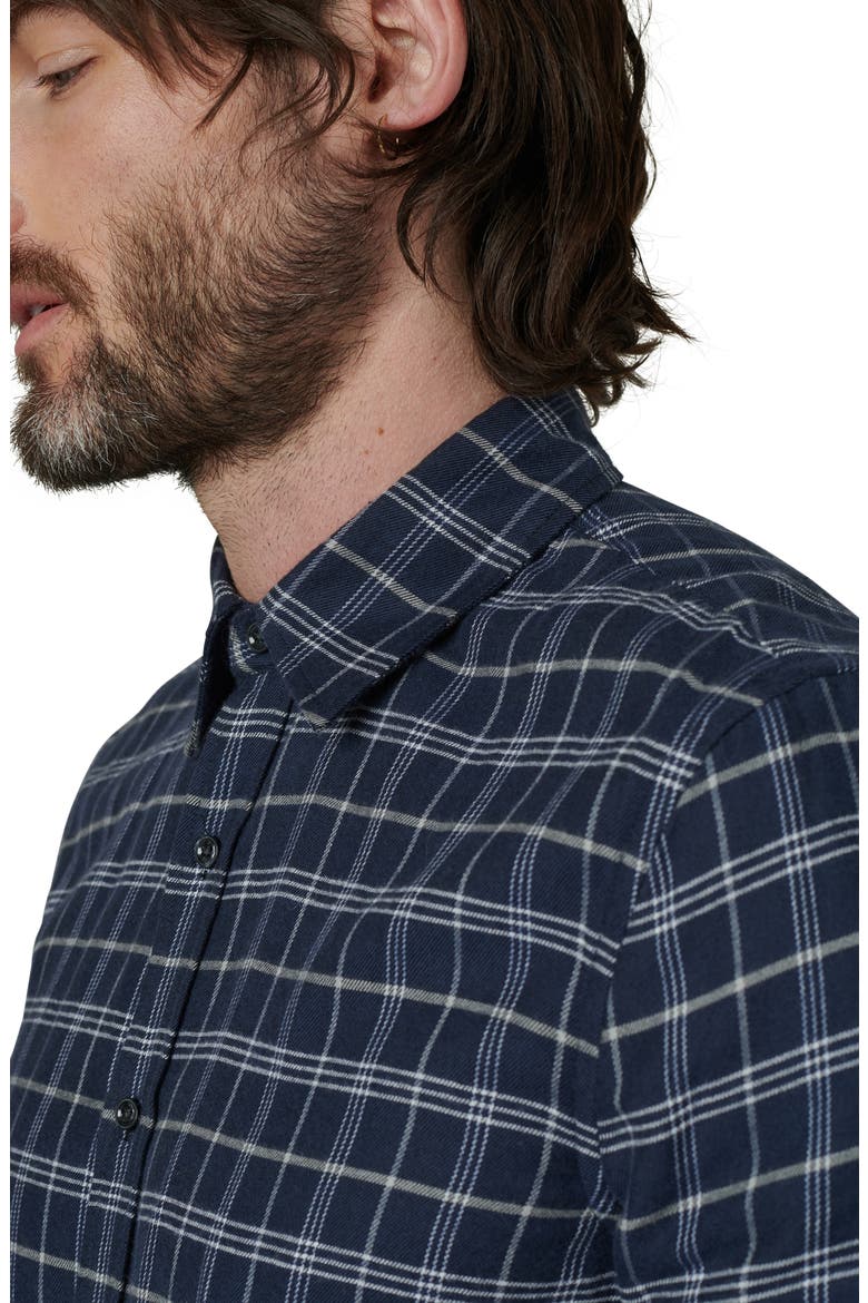 Oliver Flannel Button-Up Shirt, Alternate, color, VINTAGE NAVY PLAID