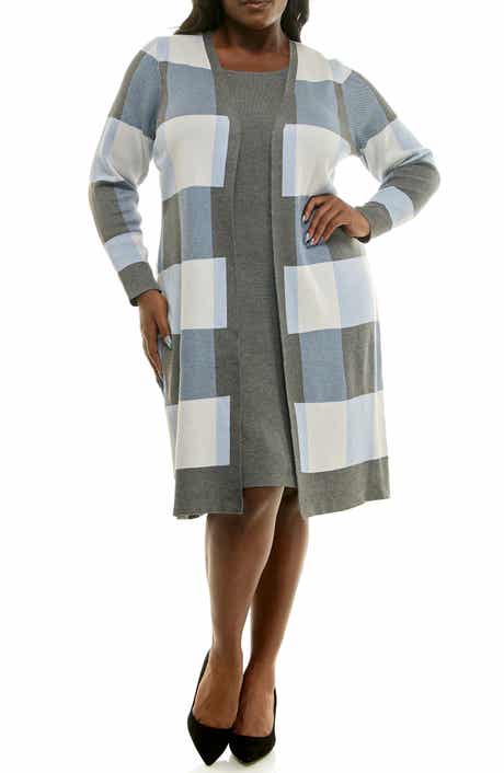 Nina Leonard Long Leopard Print Cardigan