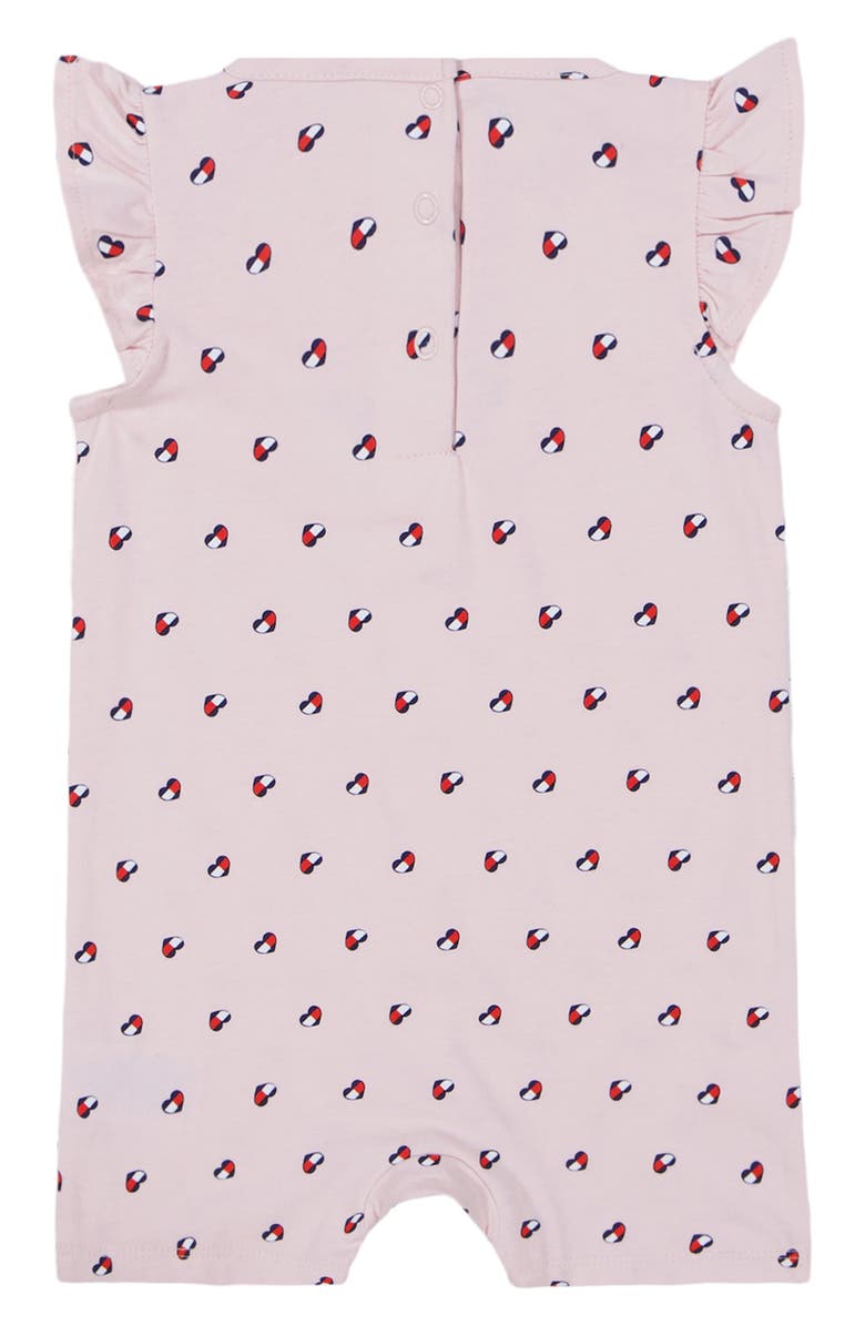 Tommy Hilfiger Logo Heart Romper, Alternate, color, 