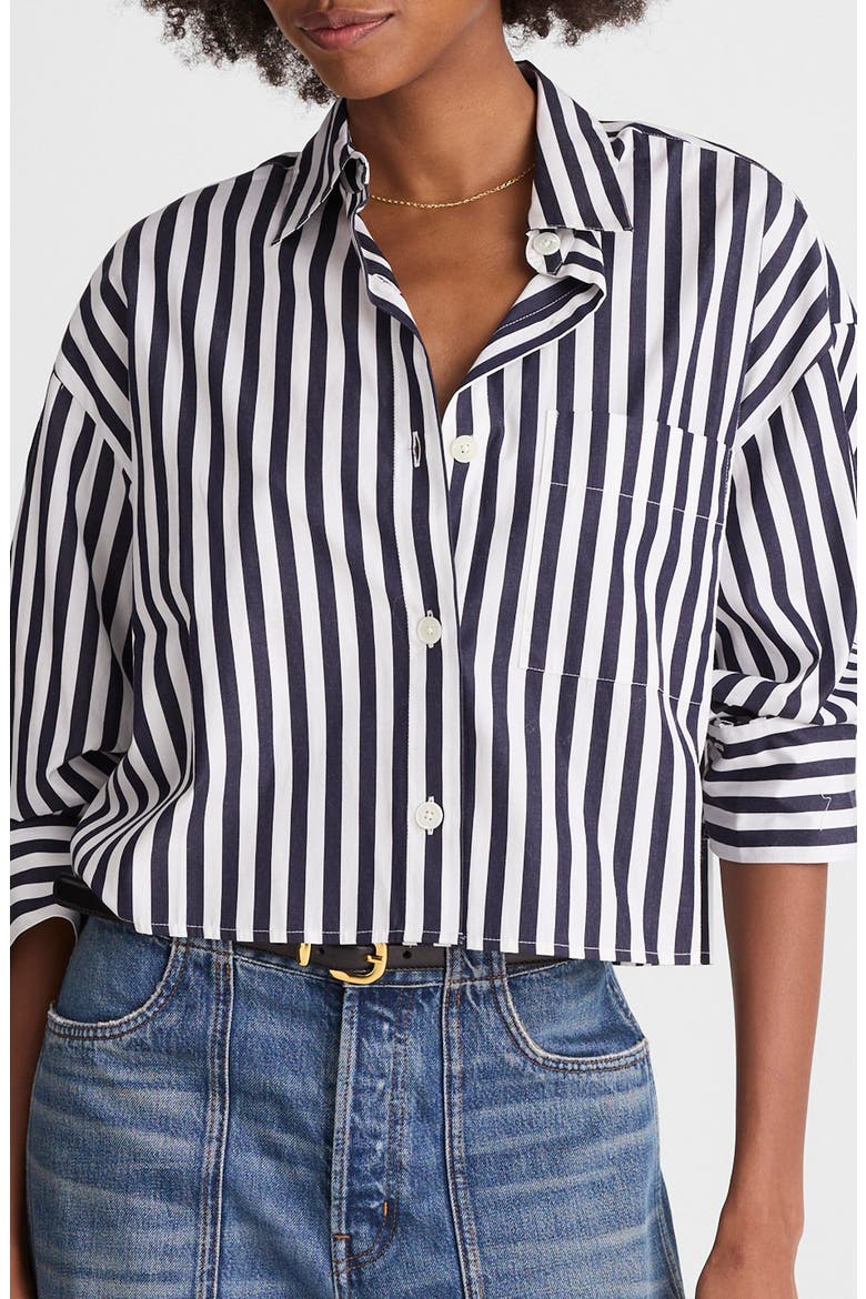 Straight Hem Poplin Shirt, Main, color, CLASSIC NAVY