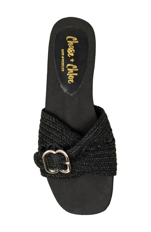 CHASE & CHLOE CHASE AND CHLOE BUCKLE SLIDE SANDAL