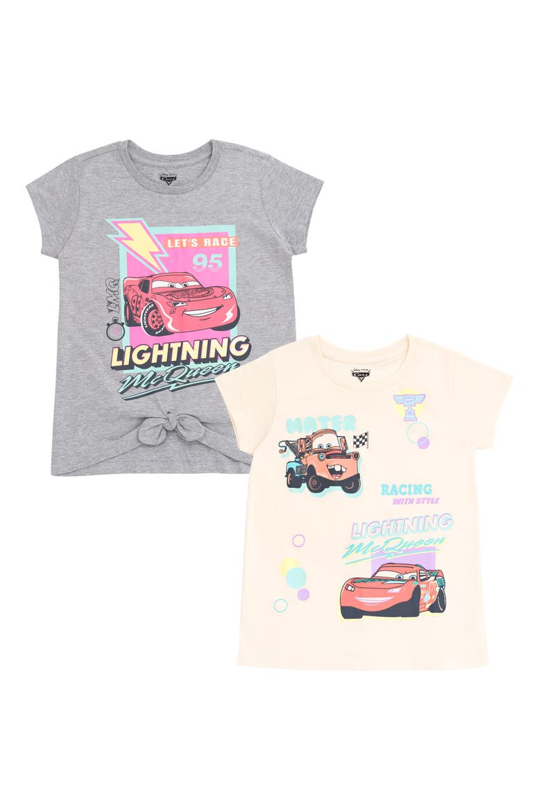 Cars 2-Pack Short Sleeve T-Shirts, Main, color, Cars Cream Heather