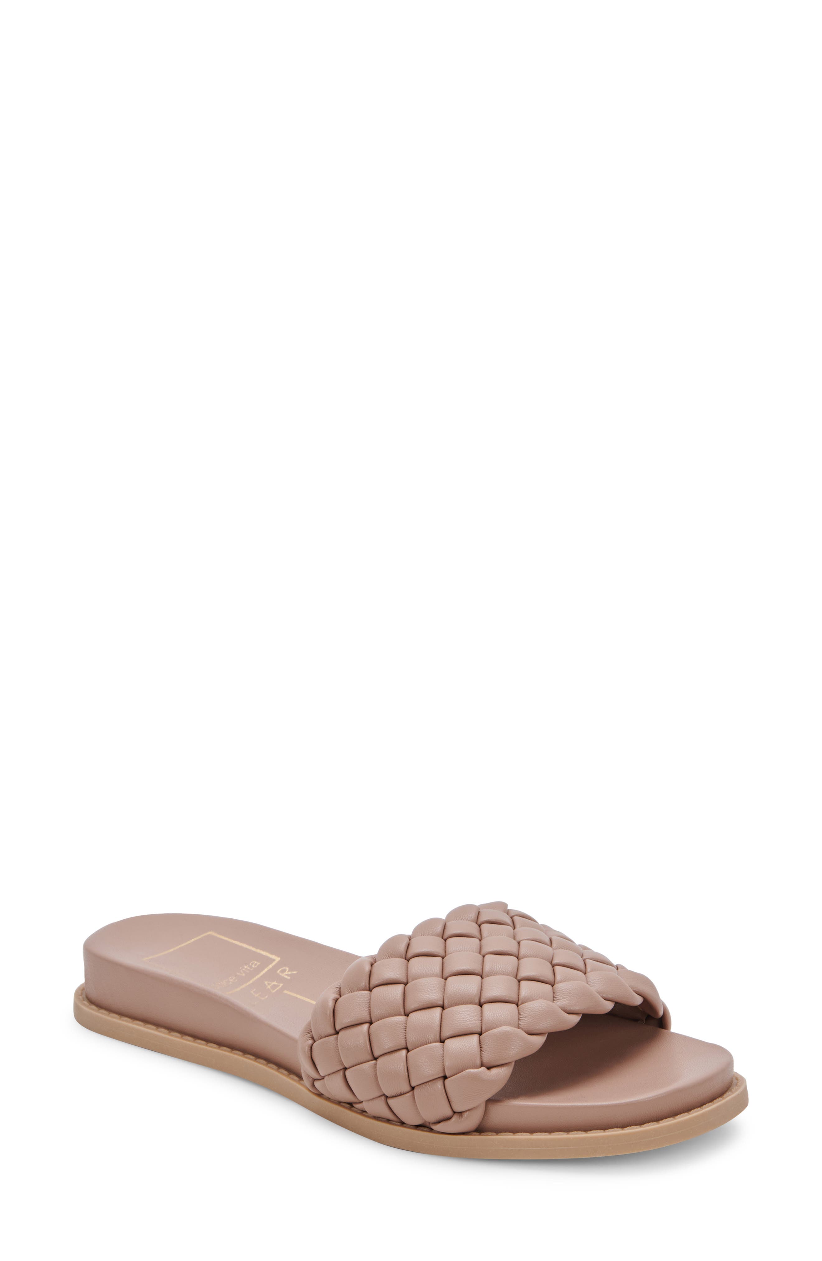 Grazie Braided Slide Sandal, Main, color, CAFE