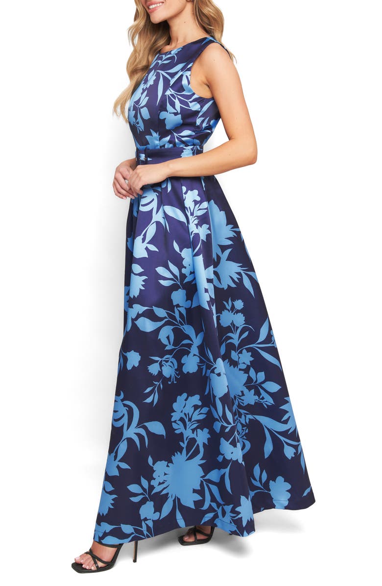 FLYING TOMATO Open Back Maxi Dress, Alternate, color, Navy