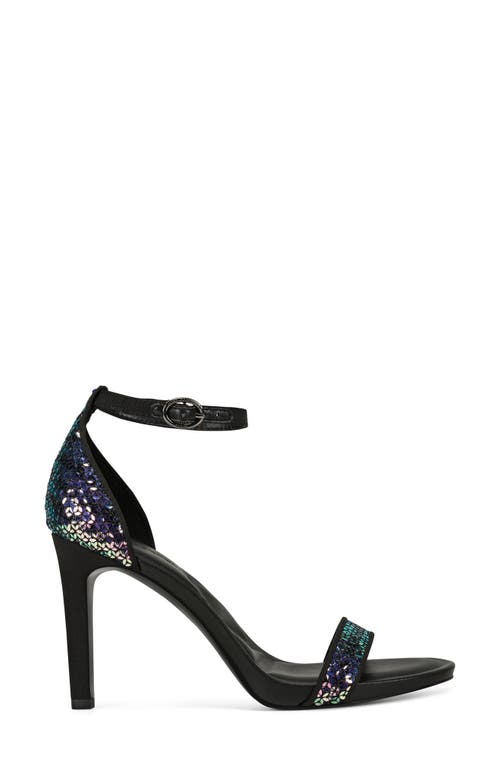 Karl Lagerfeld Paris Kenz Sequin Ankle Strap Sandal In Black