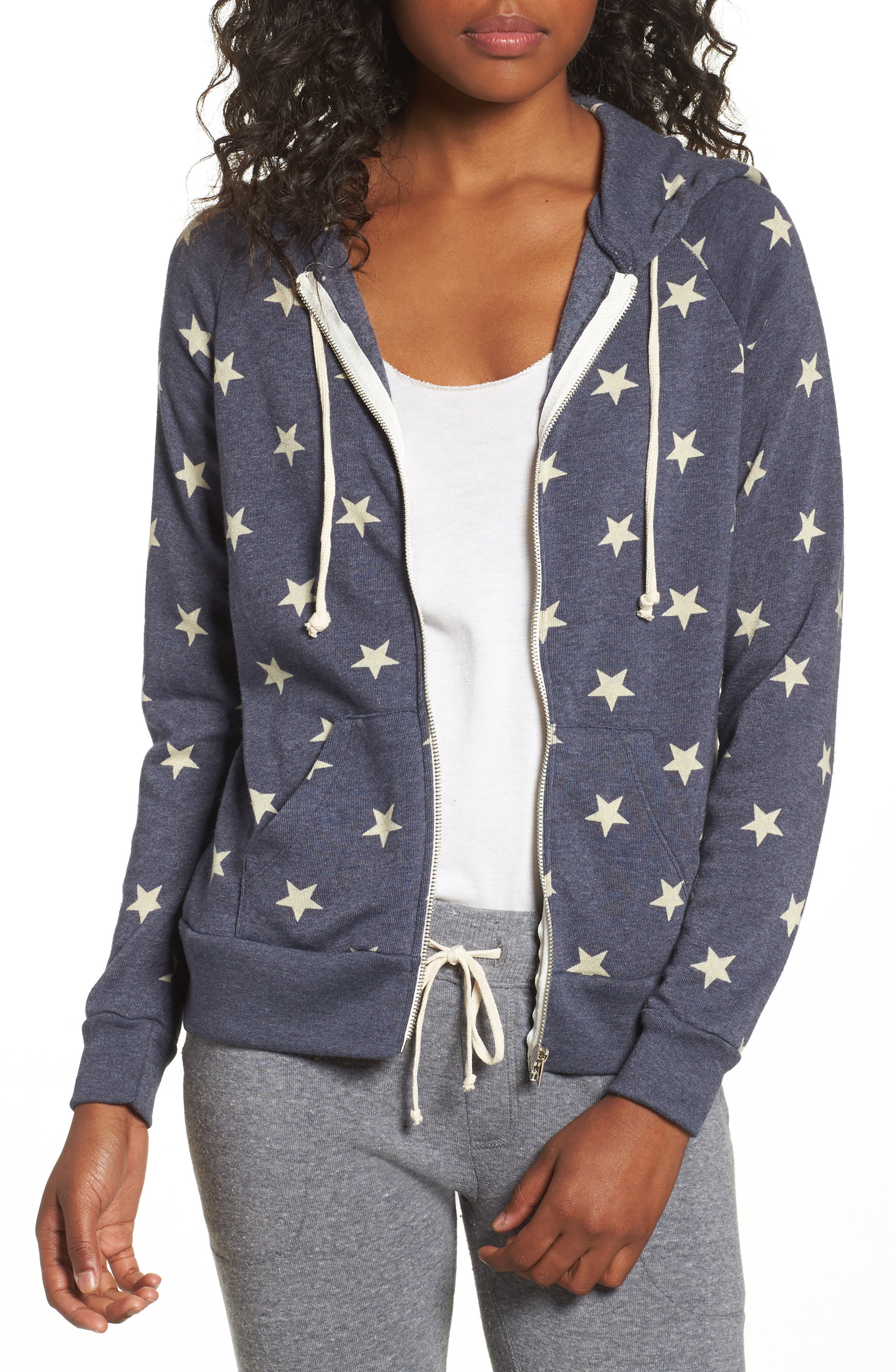 Adrian Print Zip Hoodie