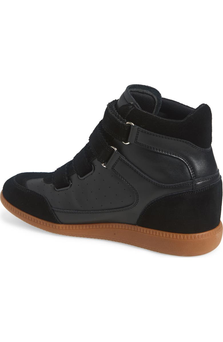 Steve Madden Mustang Wedge Sneaker, Alternate, color, Black Suede