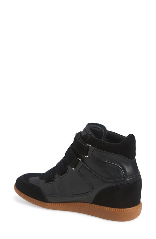 Steve Madden Mustang Wedge Sneaker In Black