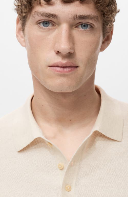 Mango Band Collar Linen & Cotton Button-up Shirt In Gray