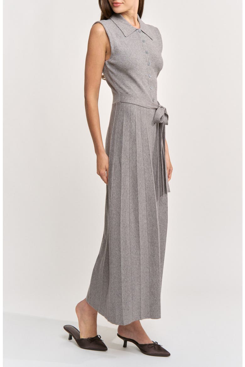 Annie Sleeveless Maxi Sweater Dress, Alternate, color, GRAY
