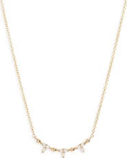 Dana Rebecca Designs Poppy Rae Diamond Curved Pendant Necklace
