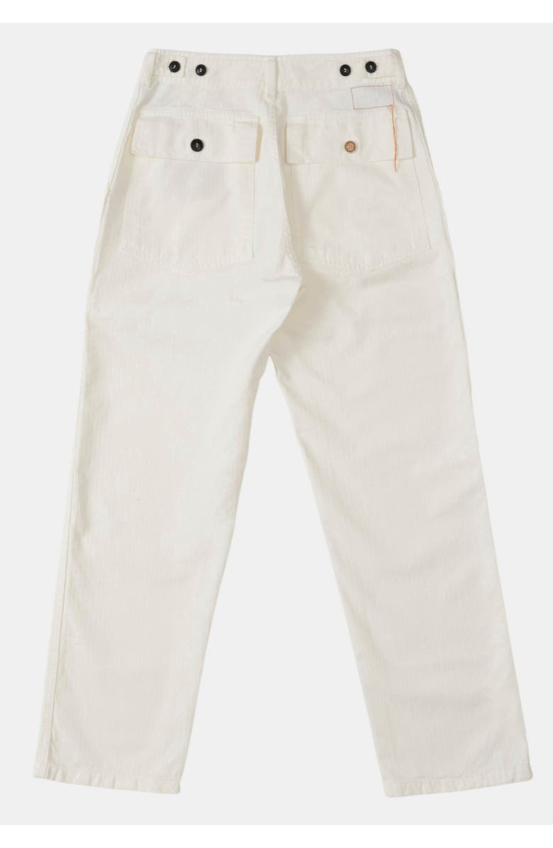 Fortela Jerryt Herringbone Cotton Fatigue Trousers, Alternate, color, Off White