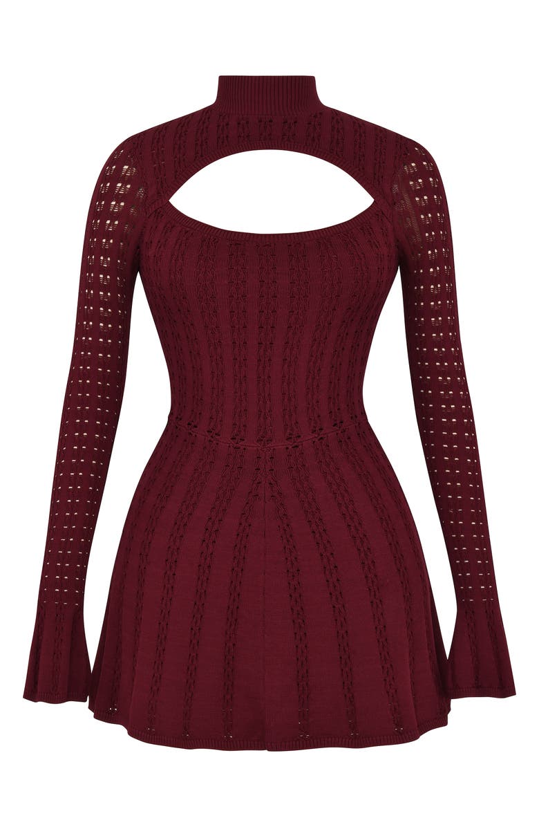HOUSE OF CB Evalina Cutout Long Sleeve Sweater Dress, Alternate, color, 