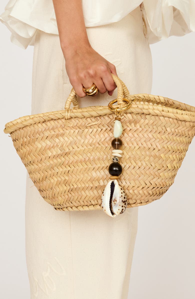 Éliou Cypra Stone & Shell Bag Charm, Alternate, color, Brown Multi Color