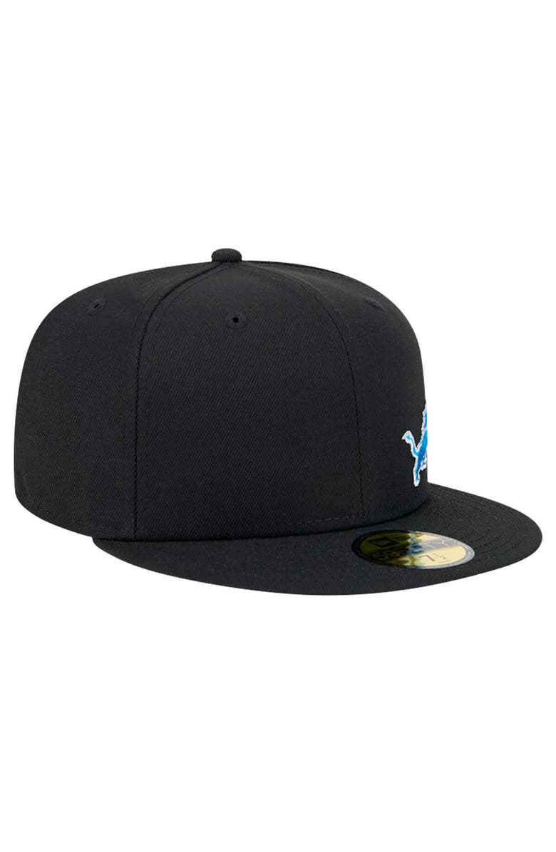 New Era Men's New Era Black Detroit Lions Flawless 59FIFTY Fitted Hat, Alternate, color, 