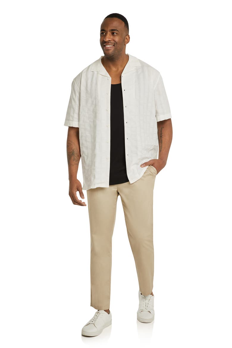 Belize Textured Relaxed Fit Camp Shirt, Alternate, color, BONE