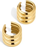 Luv AJ The Ridged Positano Set of 2 Ear Cuffs