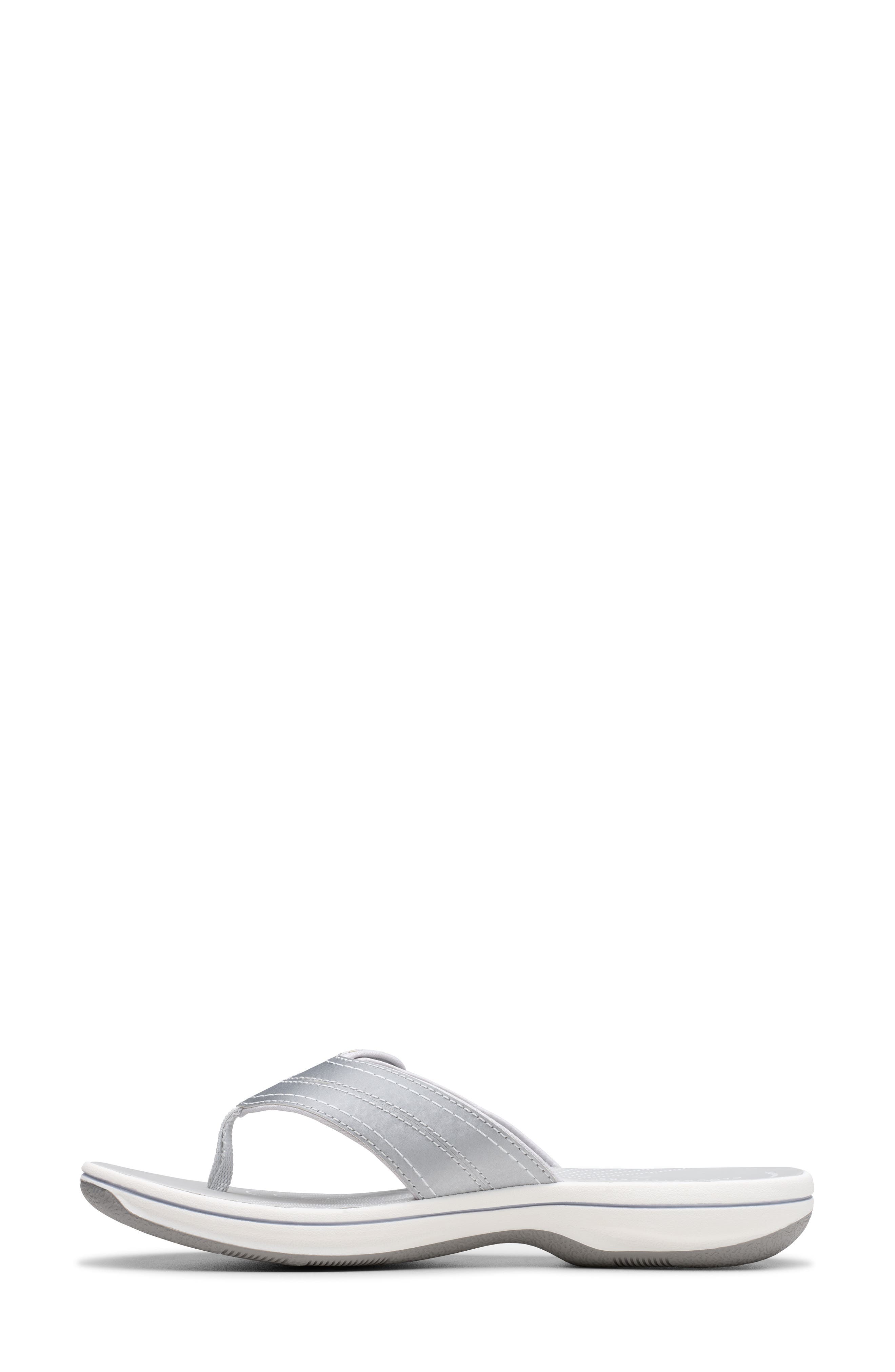 Clarks<sup>®</sup> Breeze Reyna Flip Flop, Alternate, color, Silver