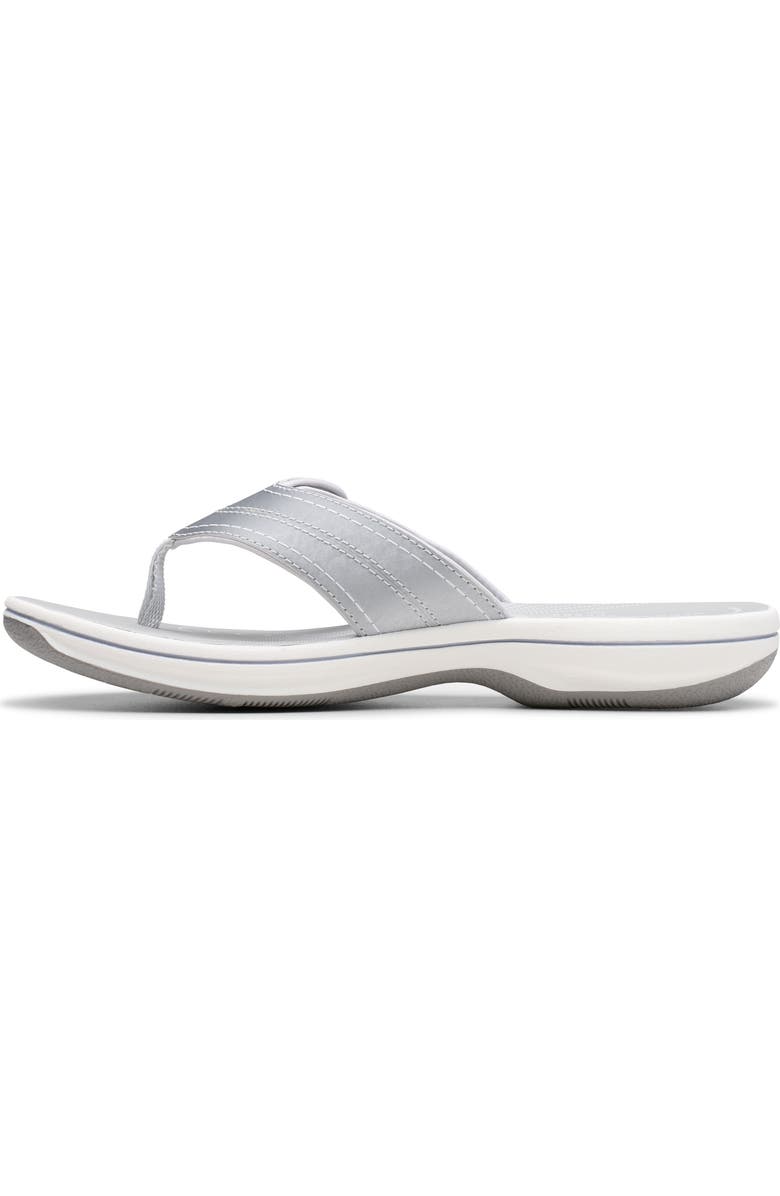 Clarks<sup>®</sup> Breeze Reyna Flip Flop, Alternate, color, Silver