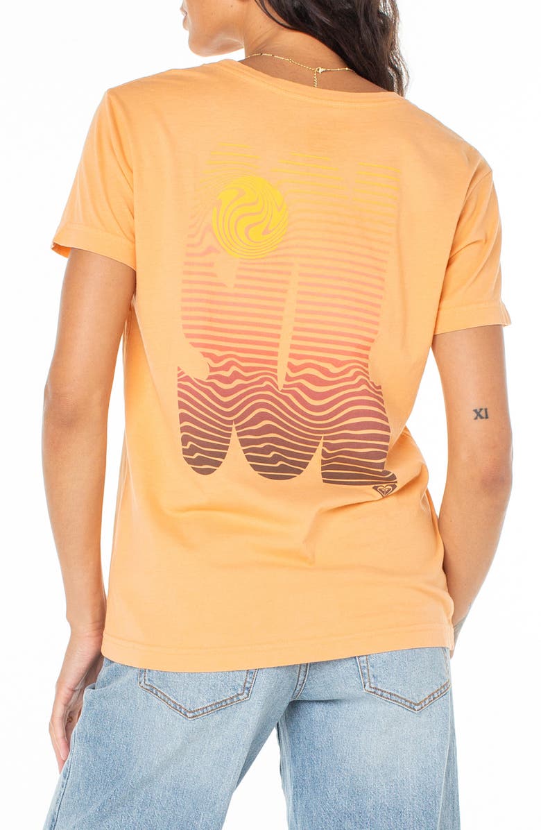 Roxy Graphic Print T-Shirt, Alternate, color, Muskmelon
