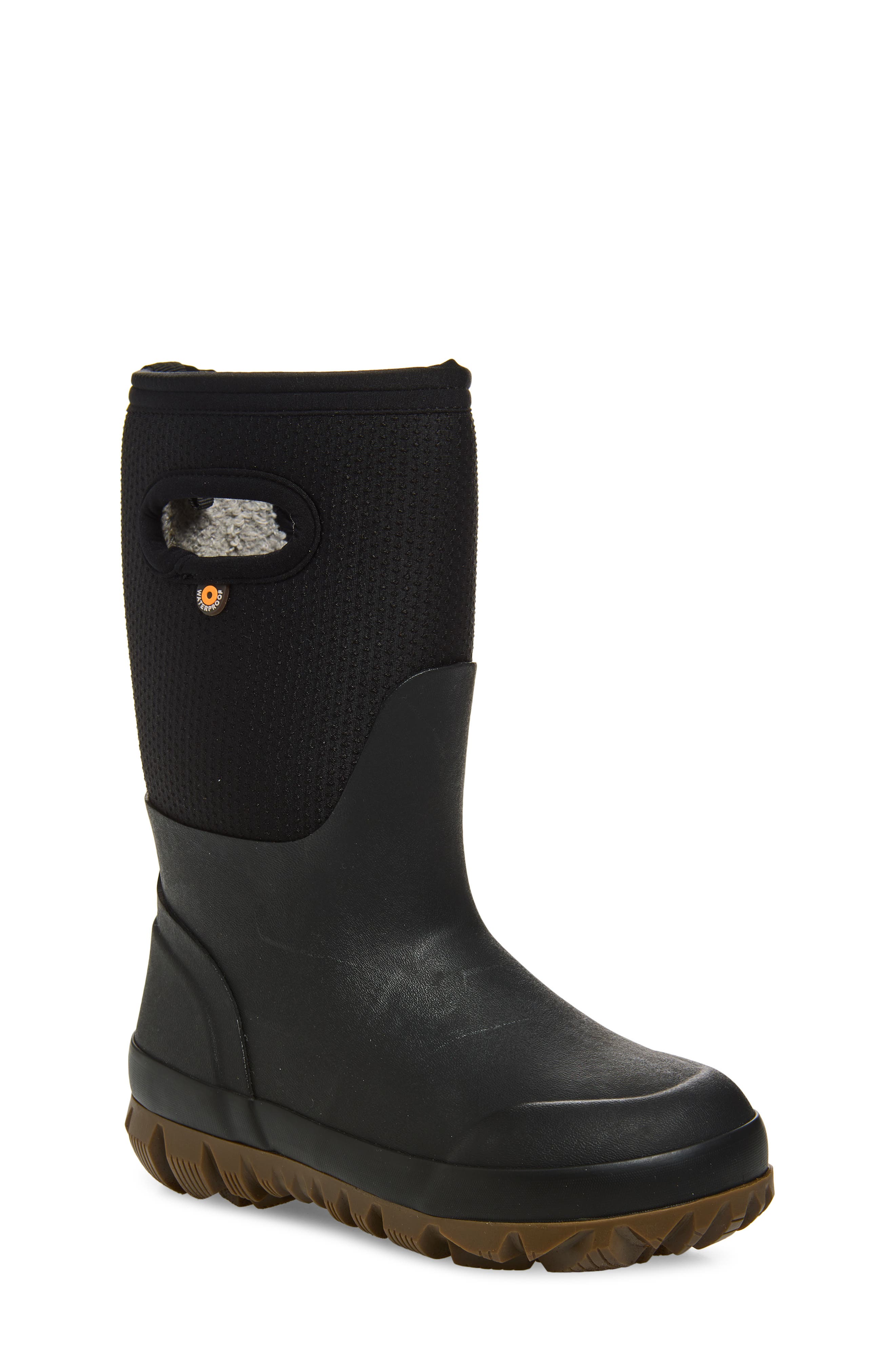 Bogs Kids' Whiteout Dots Waterproof Insulated Boot, Main, color, Black