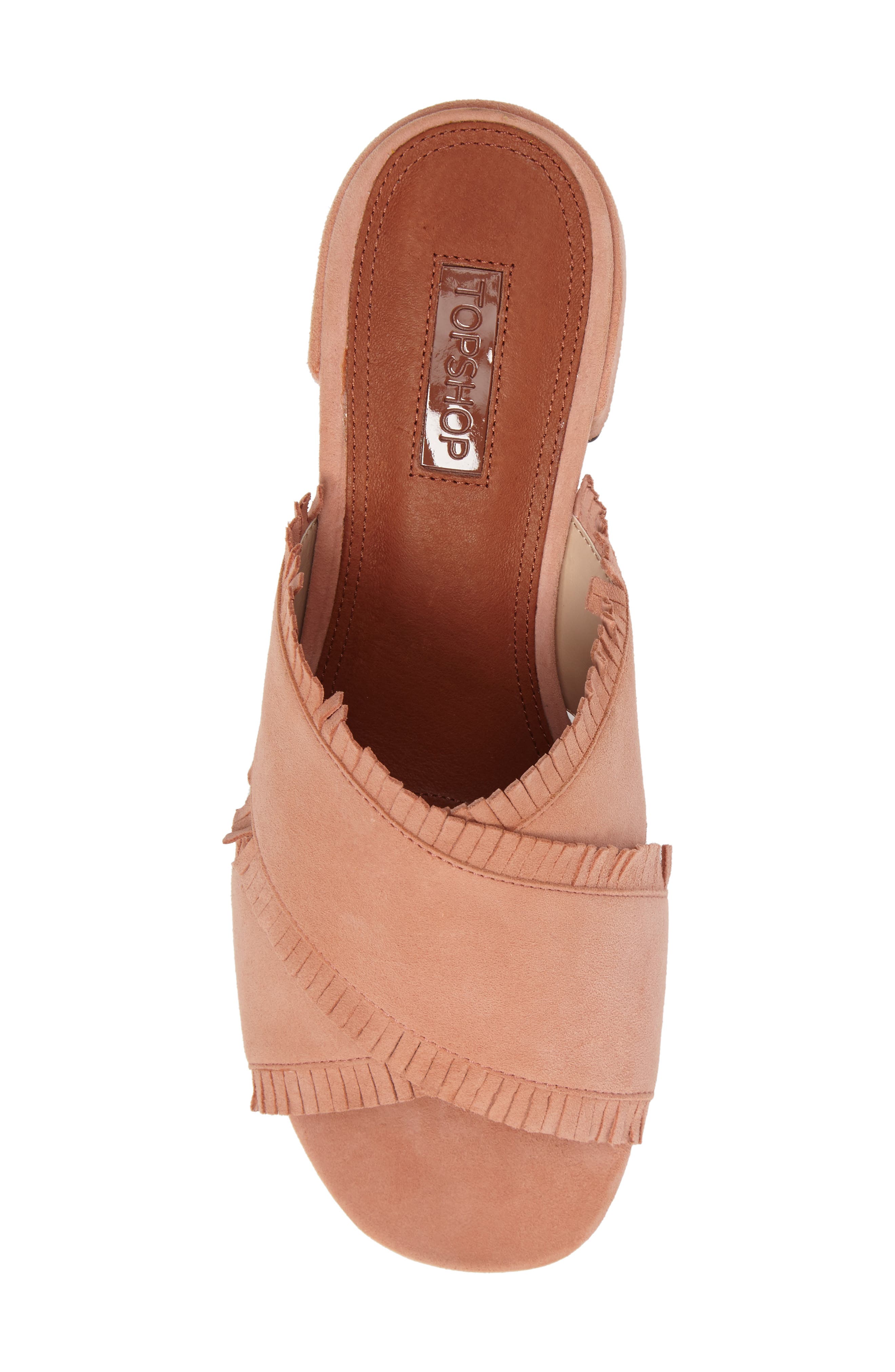 Topshop Nancy Fringe Sandal, Alternate, color, 