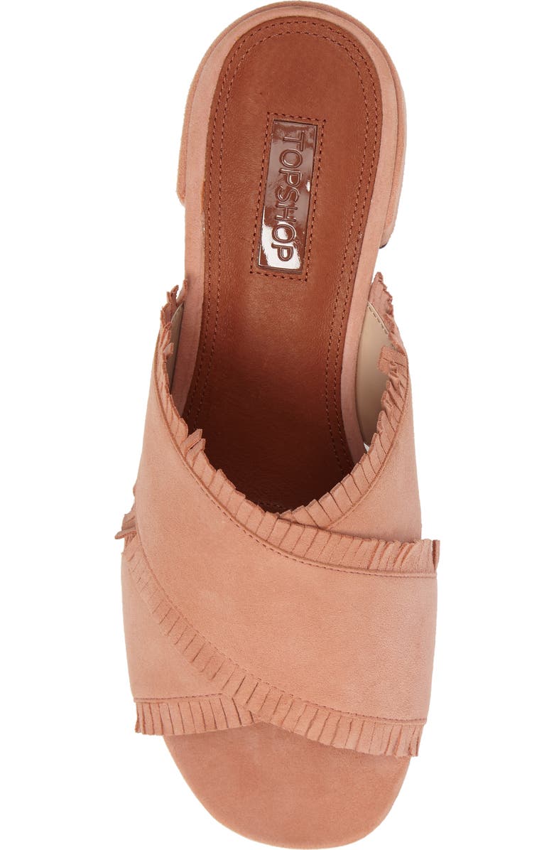 Topshop Nancy Fringe Sandal, Alternate, color,