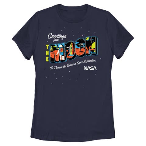 Junior's NASA Greetings from the Moon  Graphic T-Shirt
