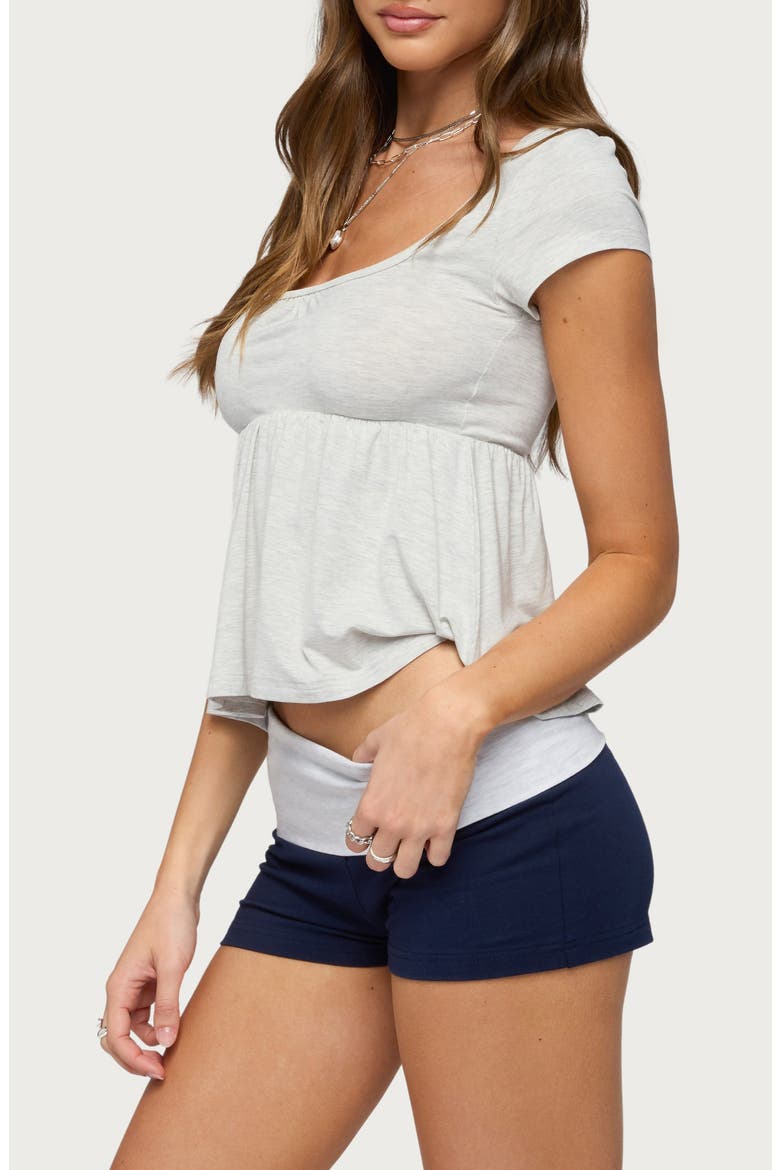 Kingsley Babydoll Top, Alternate, color, LIGHT-GRAY-MELANGE