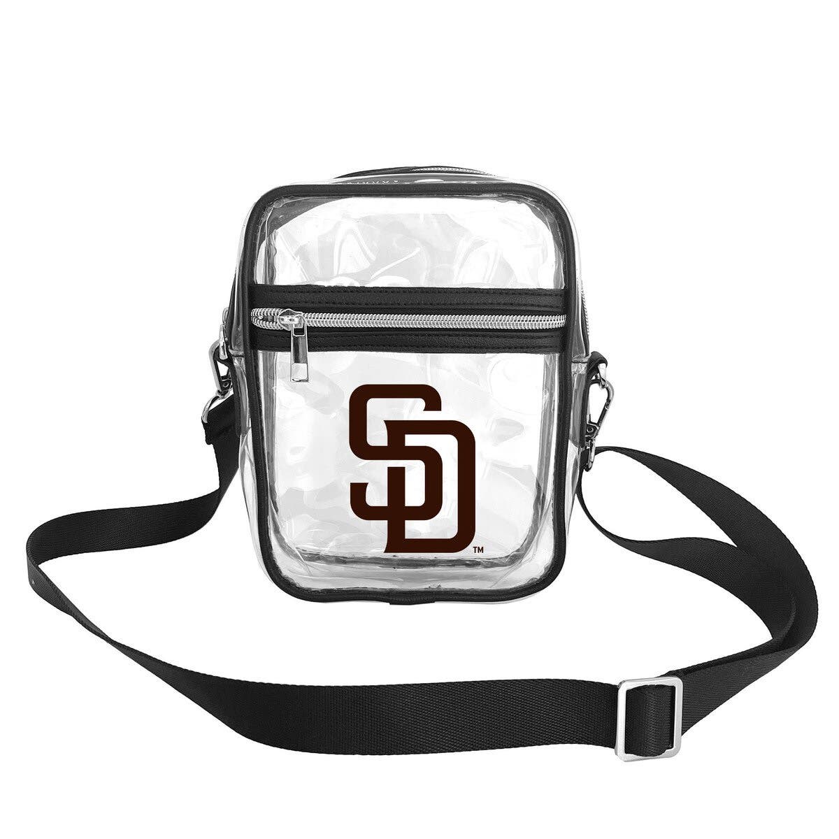 LOGO BRANDS San Diego Padres Mini Clear Crossbody Bag, Main, color, 