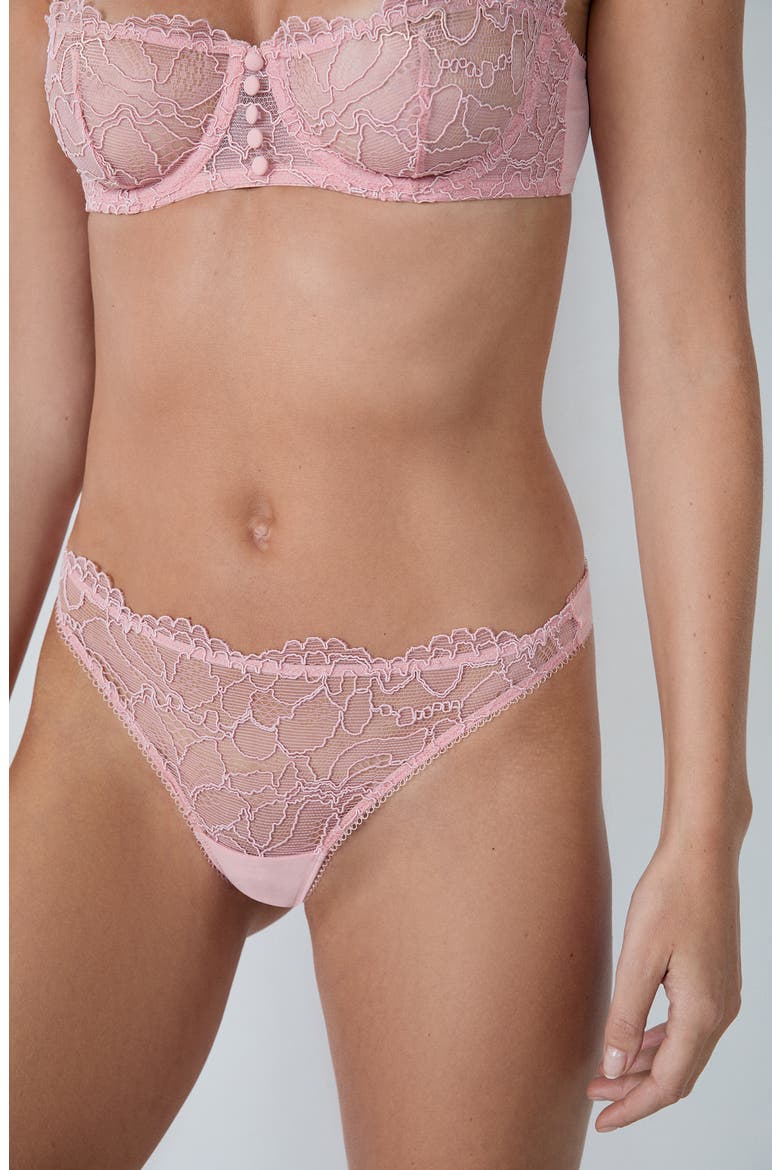 Coeur Embroidered Thong, Alternate, color, POWDER PINK