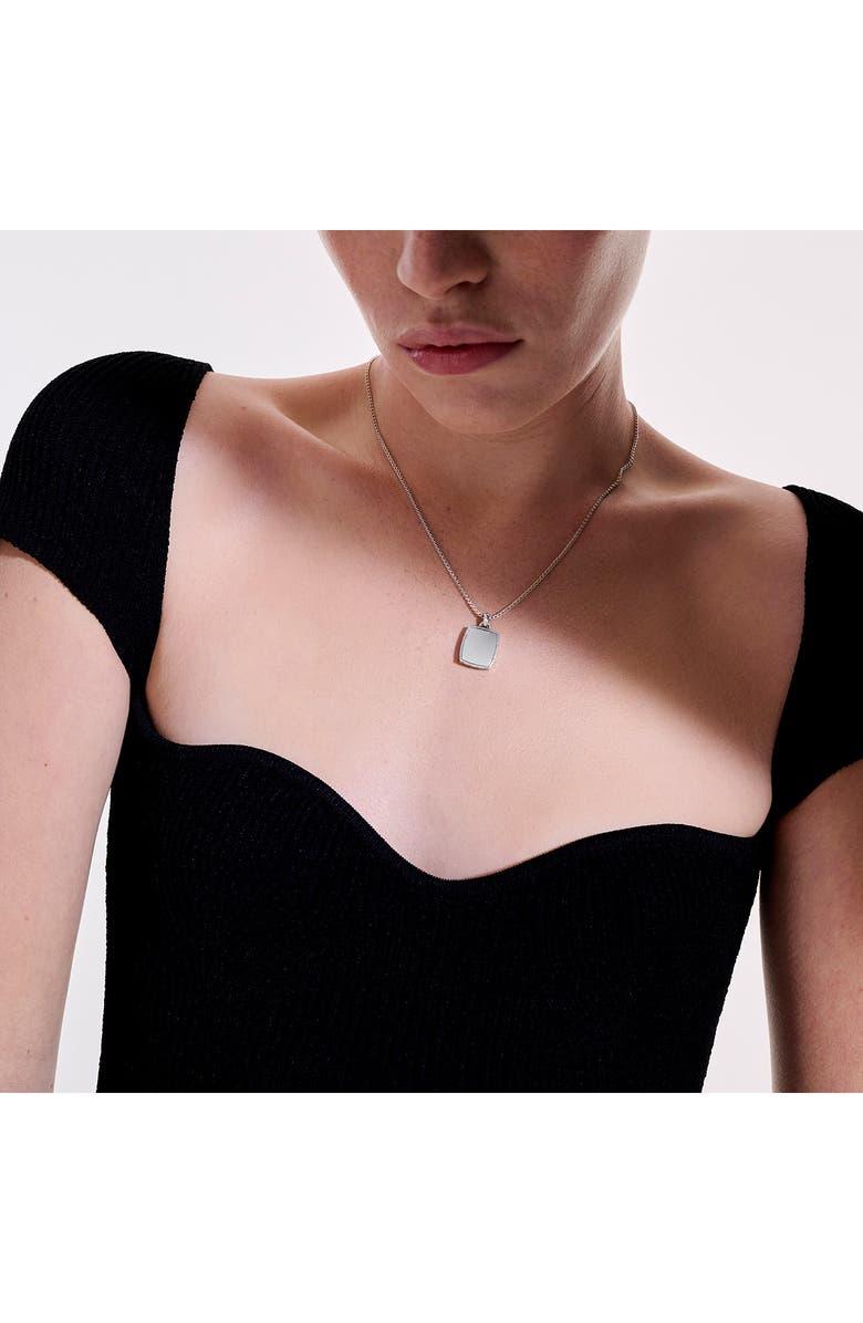 John Hardy Tag Pendant Necklace, Sterling Silver, 1.7mm, Alternate, color, 