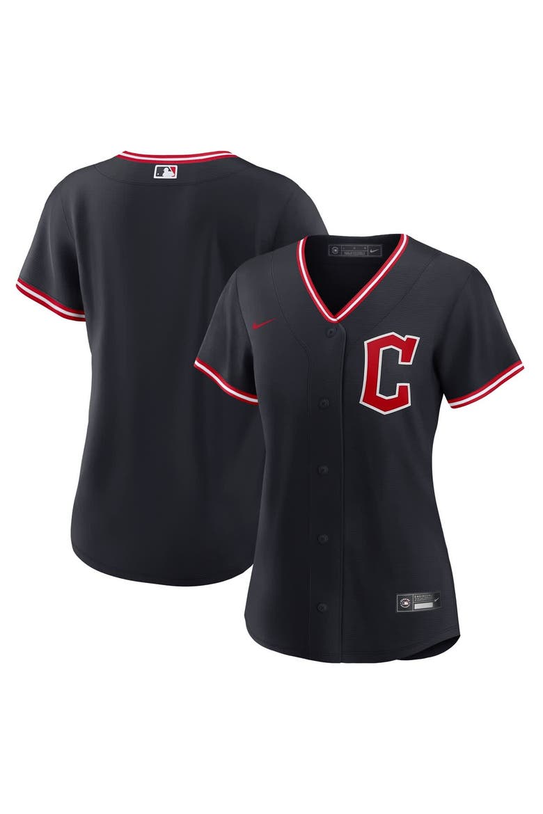 Women's Nike Navy Cleveland Guardians Alternate Replica Jersey, Alternate, color, Navy